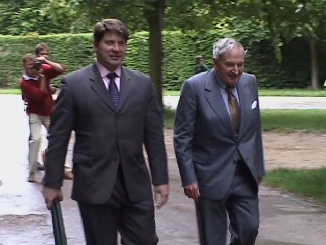 David Rockefeller (on the right) Versailles 17May03